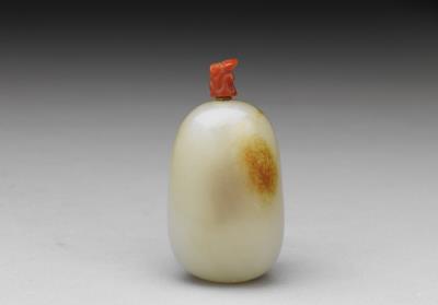 图片[2]-Jade snuff bottle in the shape of an aubergine, Qing dynasty (1644-1911)-China Archive